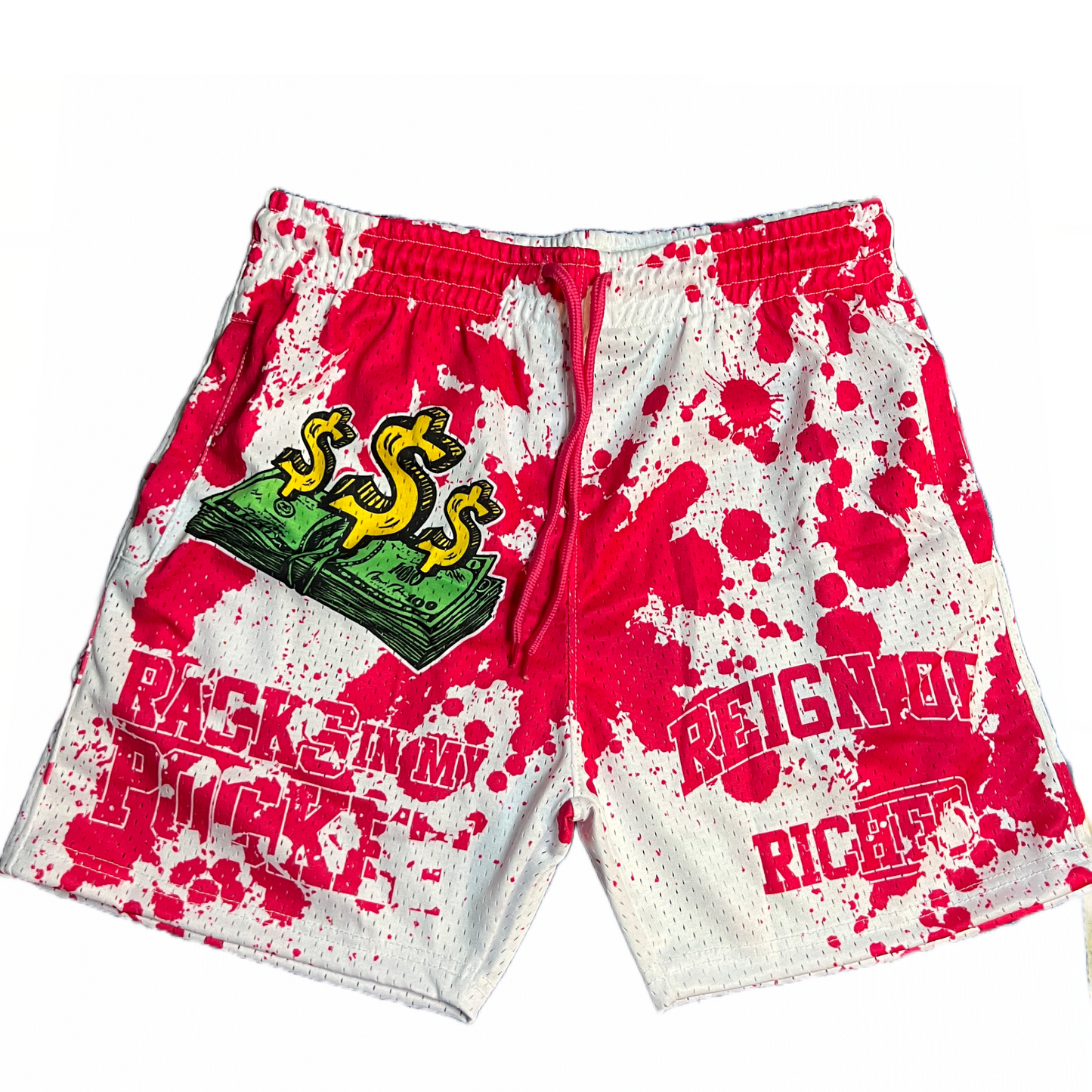 Racks In My Pocket Unisex Mesh Shorts