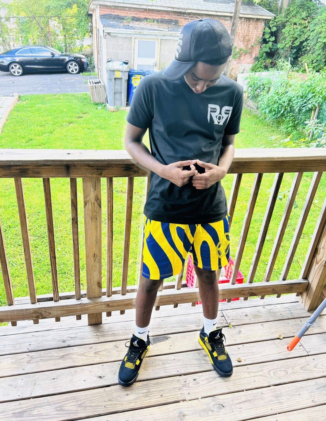 ROR Blue and Yellow Unisex Signature Shorts