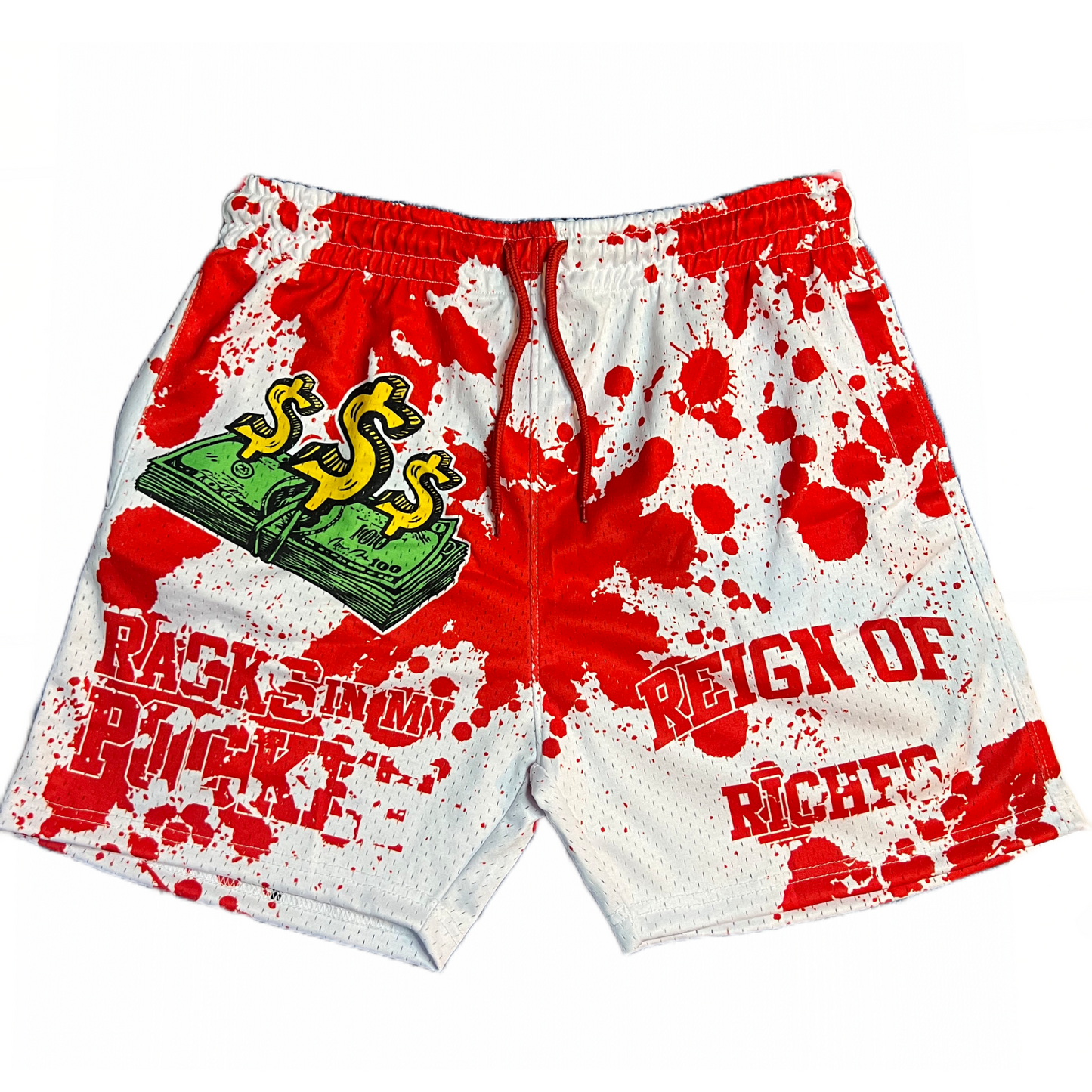 Racks In My Pocket Unisex Mesh Shorts